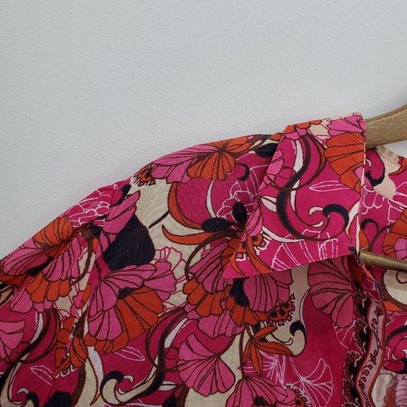Chico's Pink Floral Button Down Shirt - Picture 9 of 14